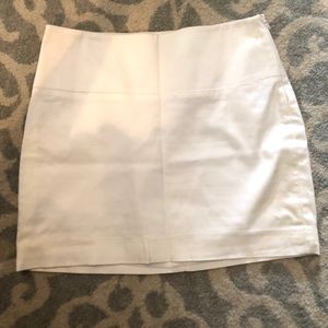 White mini skirt